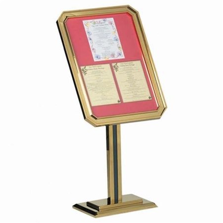 AARCO Aarco Products P31-B Single Pedestal Ornamental Sign and Poster Stand - Brass P31-B